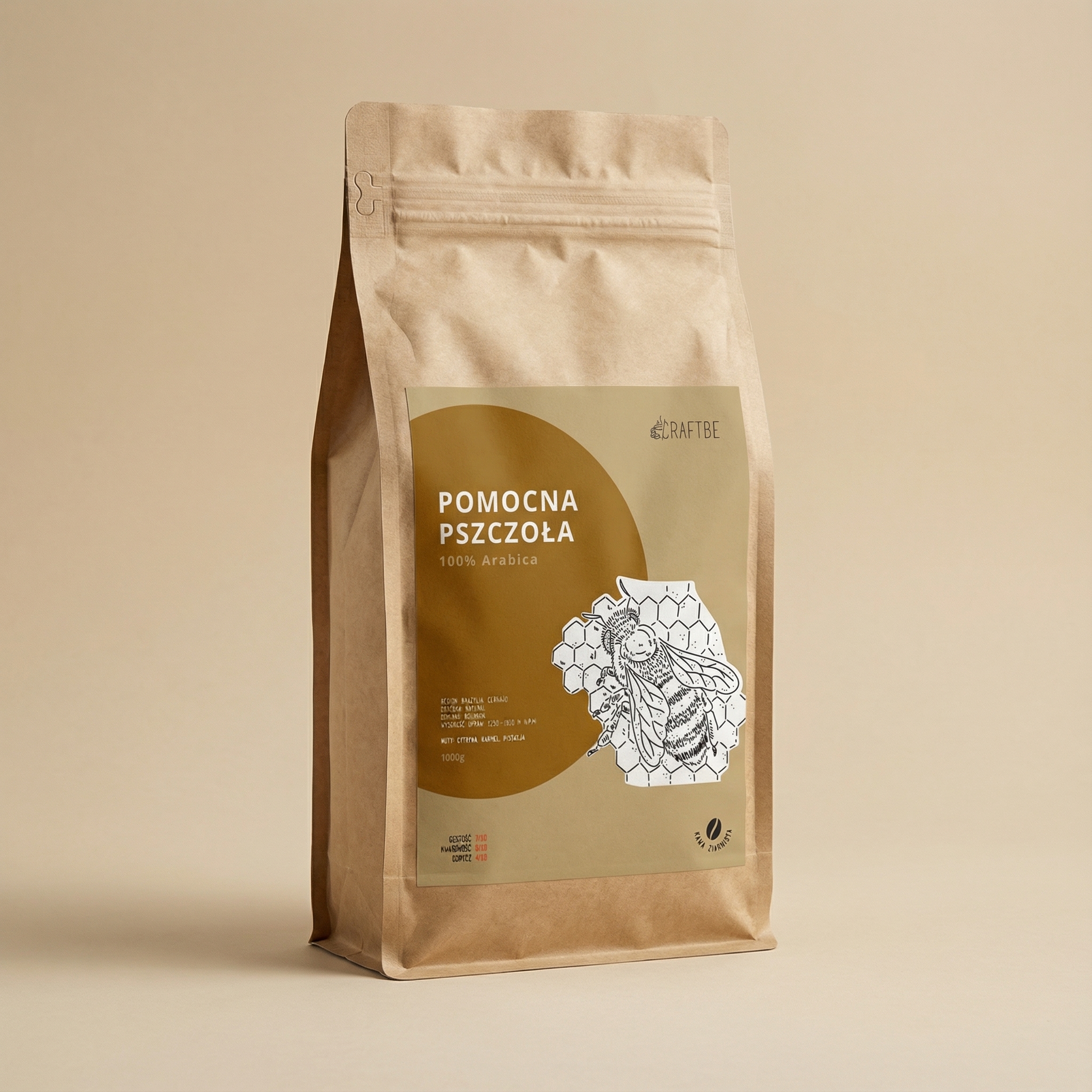 Kawa Pomocna Pszczoła - opakowanie