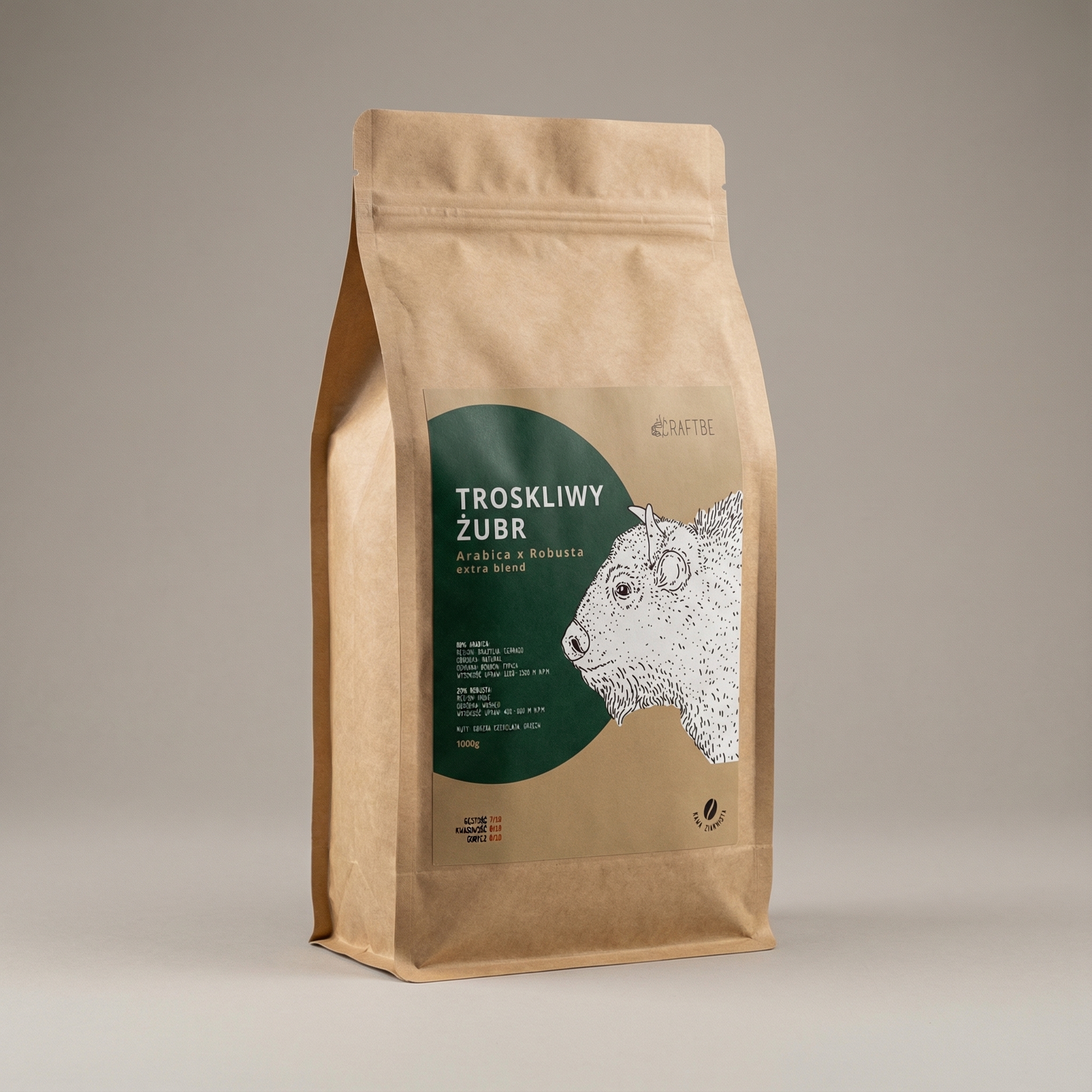 Kawa Troskliwy Żubr - opakowanie